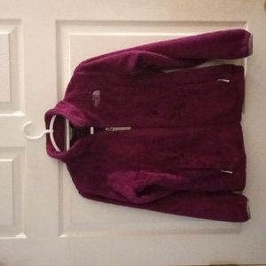 Purple extremely soft, The north face coat. Girls size 14/16.